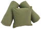 Double-Corded Solid Twill Throw Pillows With Inserts, Set of 3, Sage
