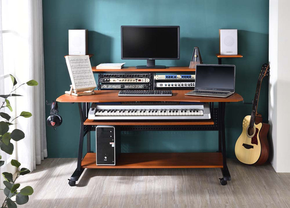 Acme Willow Music Desk Cherry and Black Finish