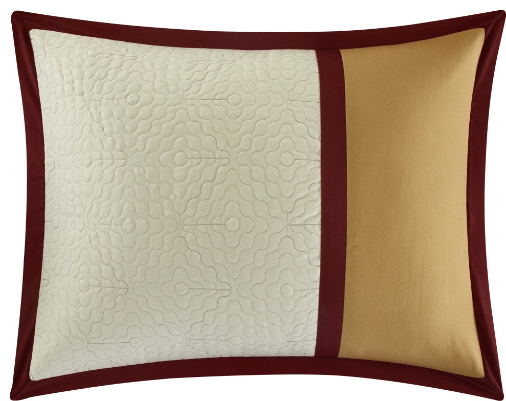 Dante 10 Piece Comforter Set, Red, California King