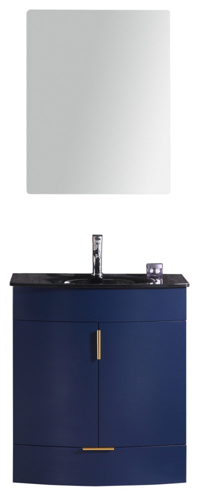 30" Blue Bathroom Vanity, PVC