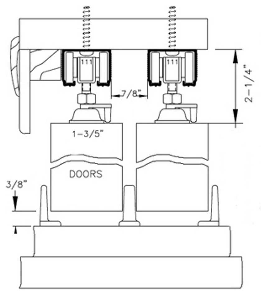 Sliding Closet Glass Bypass Doors / Sete 6900 White Silk / Rails, 72" X 80" ( 2* 36x80)