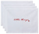 18"x14" Little Things, Word Print Placemat, Red, Set of 4