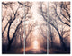 "Road Through Mystical Dark Forest" Photo Metal Wall Art, 3 Panels, 36"x28"