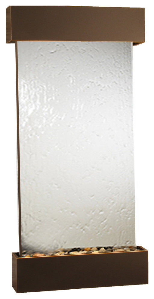 Whispering Creek Water Feature by Adagio, Silver Mirror, Blackened Copper