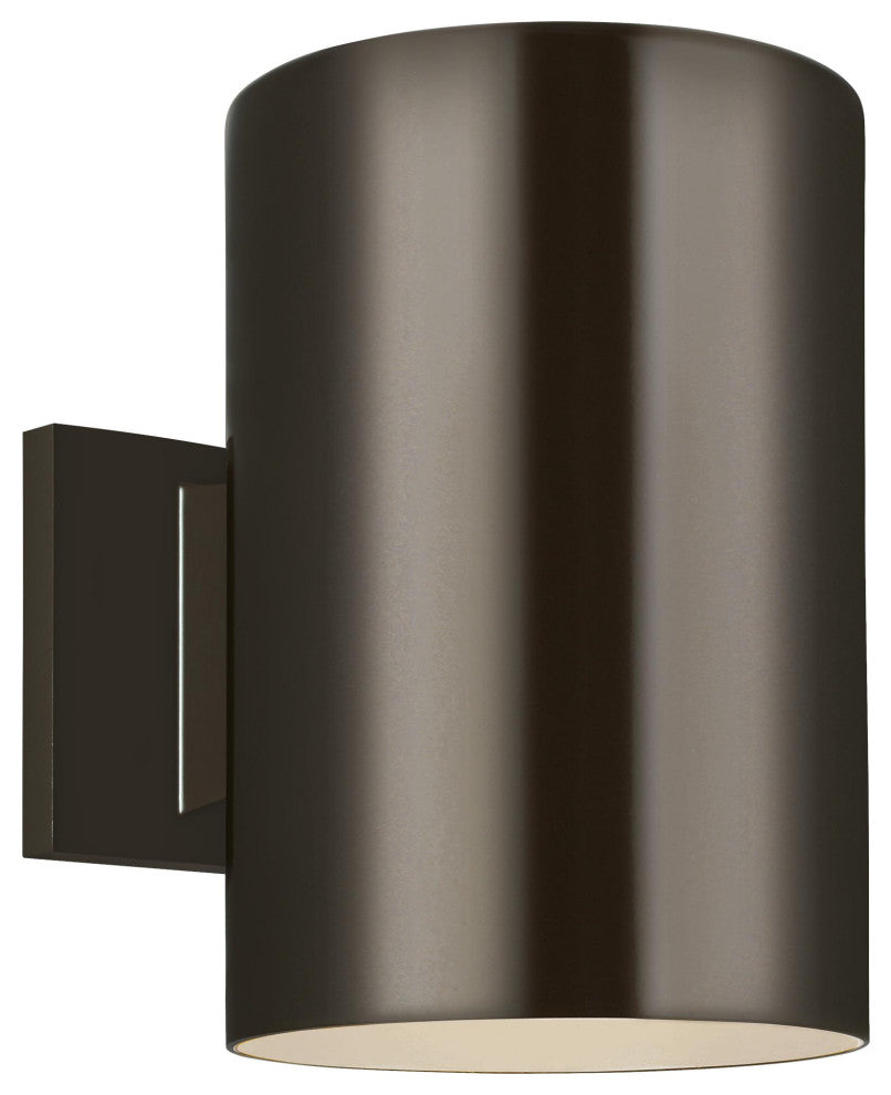 Large 1-Light Outdoor Wall Lantern, Bronze