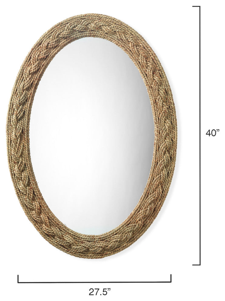 Lark Braided Oval Mirror