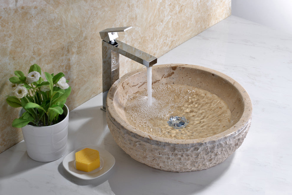 ANZZI Solon Series Exotic Stone Bathroom Vessel Sink