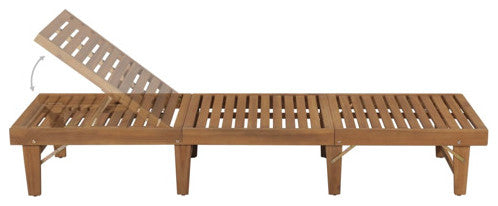 vidaXL Solid Wood Acacia Folding Sun Lounger with Cushion Patio Garden Seat