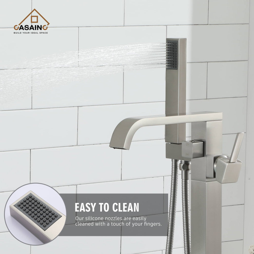 Freestanding Bathtub Faucet Tub Filler Shower Claw Foot Faucets Handheld Spout