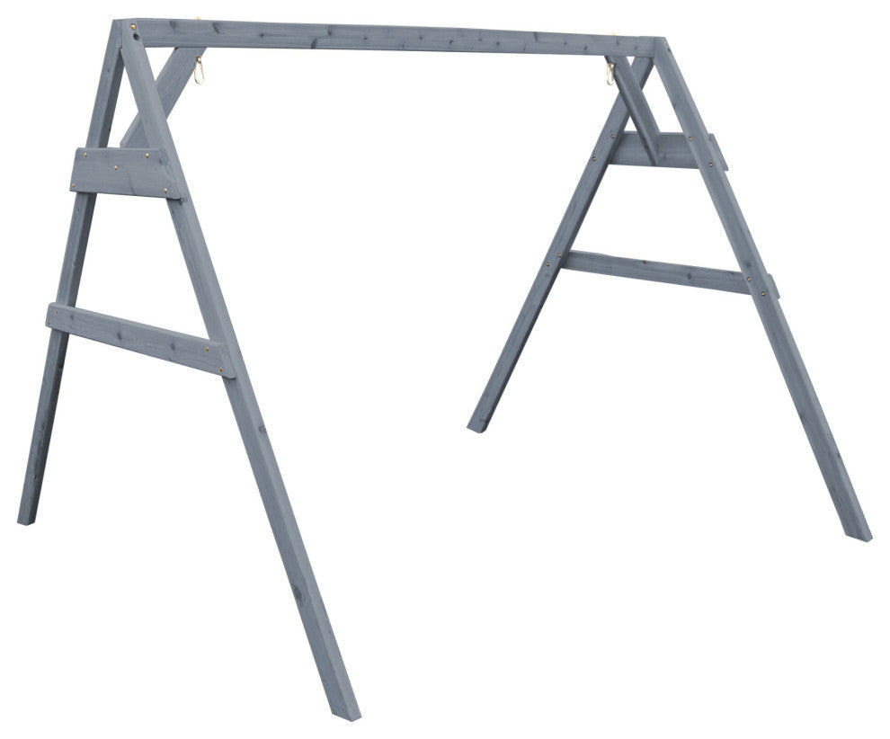 Cedar A-Frame Swing Stand for Swing or Swingbed, Gray Stain, 6 Foot, 2 X 4