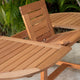 Amazonia Bahamas 7-Piece Eucalyptus Extendable Dining Set With Brown Sling Chair