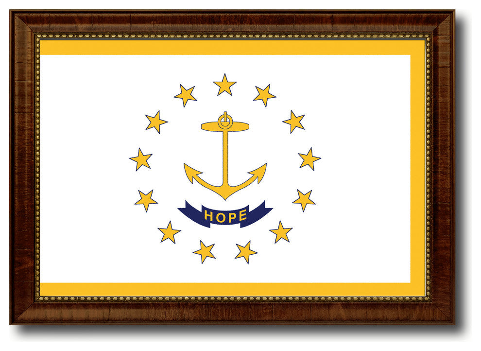 Rhode Island State Flag Canvas Print, 19"x27"