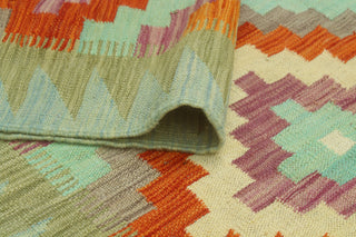 Sangat Flatweave Ashiq Red/Ivory Rug, 4'2 x 6'0