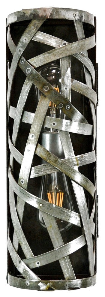 Wine Barrel Ring Wall Sconce or Vanity Light - Dobar - Made from CA wine barrels