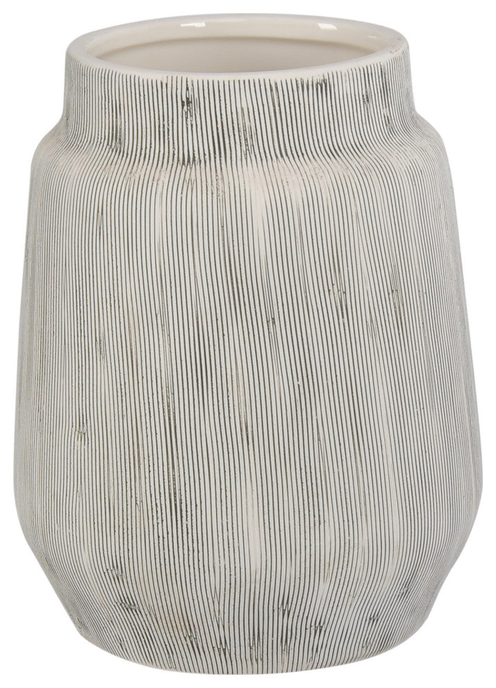 Contemporary Specimen Vase 9in Black - Black