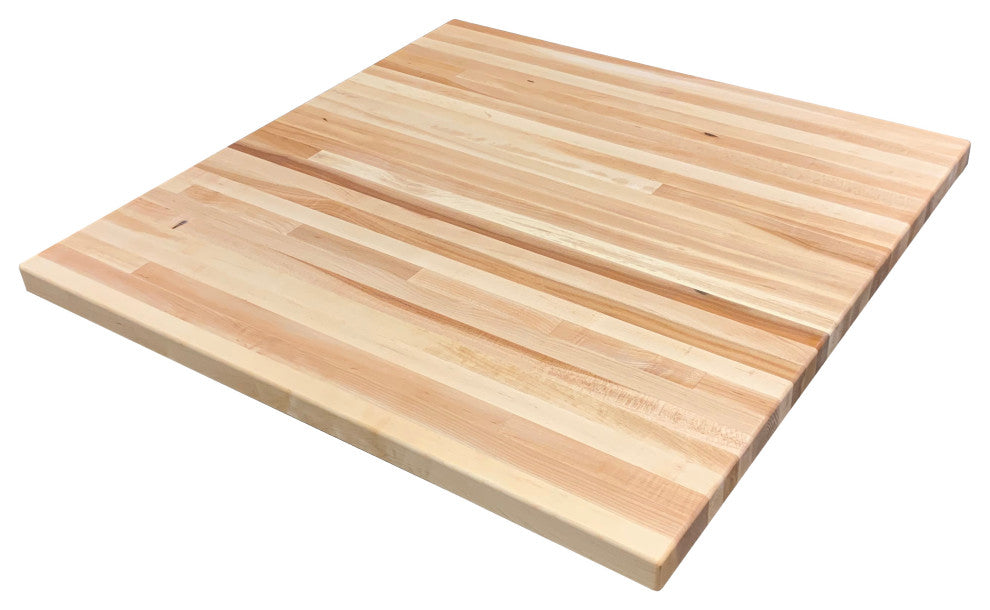 26" Deep Edge Grain Butcher Block Countertop 1.5" Thick, Maple, 26" X 24"
