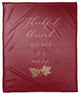 Thankful Blessed Mess Leaves 3 50"x60" Coral Fleece Blanket