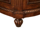 24" Single Bathroom Vanity, Brown With Ivory White Engineered Marble Top