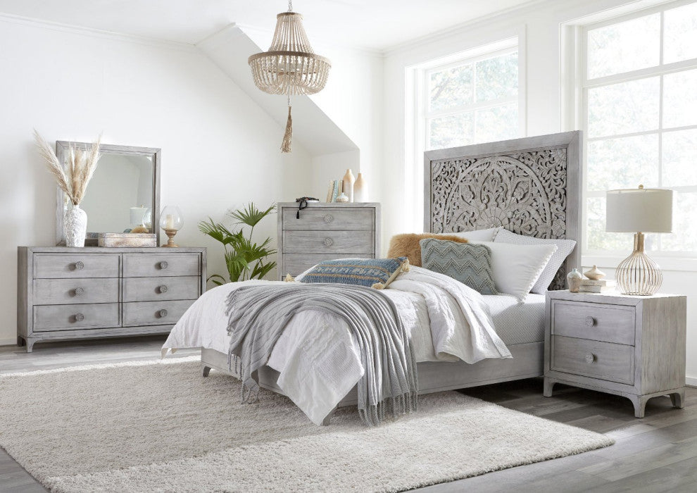 Modus Boho Chic 6-Drawer Dresser, Washed White