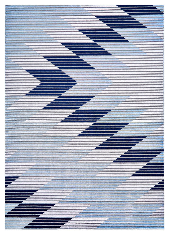 Weave & Wander Crowford Rug, Gray/Light Blue, 10'4"x13'6"
