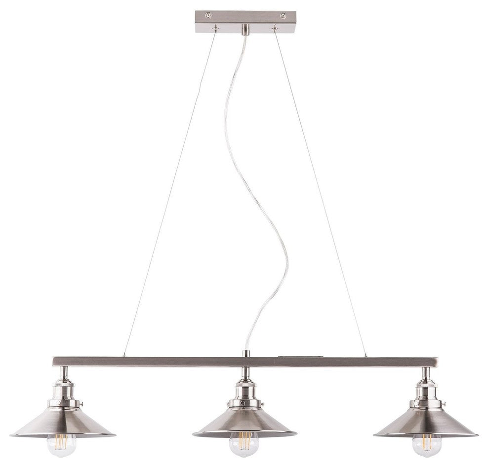 Andante Three Light Hanging Island Light, Brushed Nickel