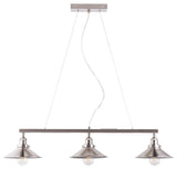 Andante Three Light Hanging Island Light, Brushed Nickel