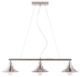 Andante Three Light Hanging Island Light, Brushed Nickel