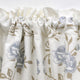 Rose Embroidery Window Curtain Valance, Gray Blue, 19" X 60"