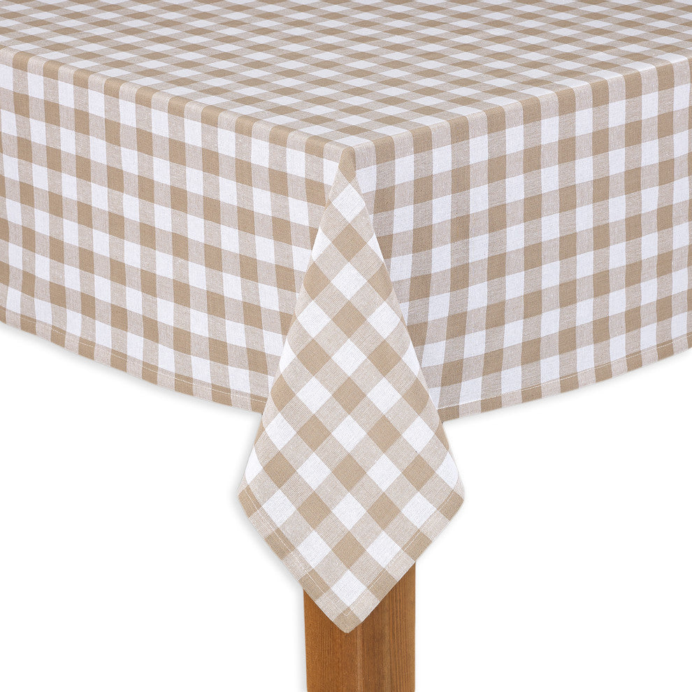 Buffalo Sand Checkered 100% Cotton Table Cloth, 60"x120"