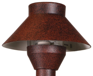 Small Hat Path Light Low Voltage Landscape Lighting, Rust, Led