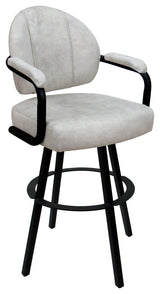 Swivel Metal Bar Stool M-70 Warren Base, Outlier Stucco/Black, 30"
