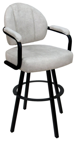 Swivel Metal Bar Stool M-70 Warren Base, Outlier Stucco/Black, 30"