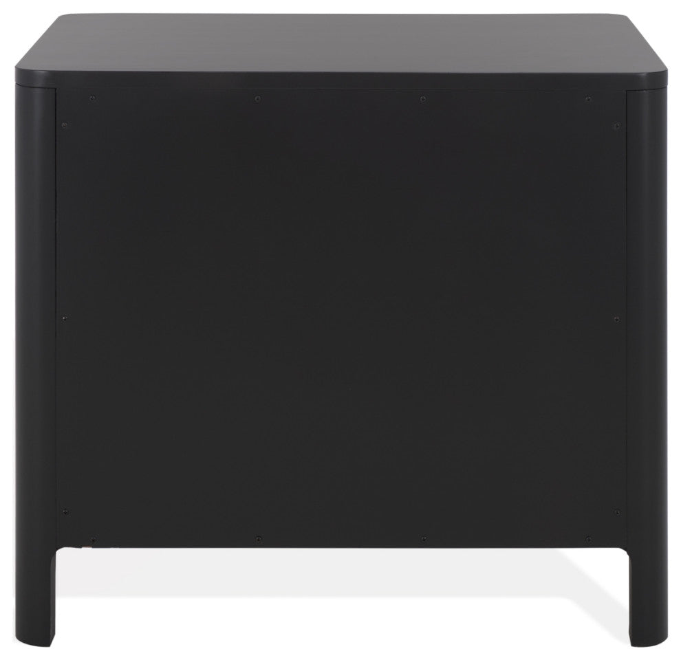 Safavieh Couture Abbiava 3 Drawer Wood Nightstand, Black