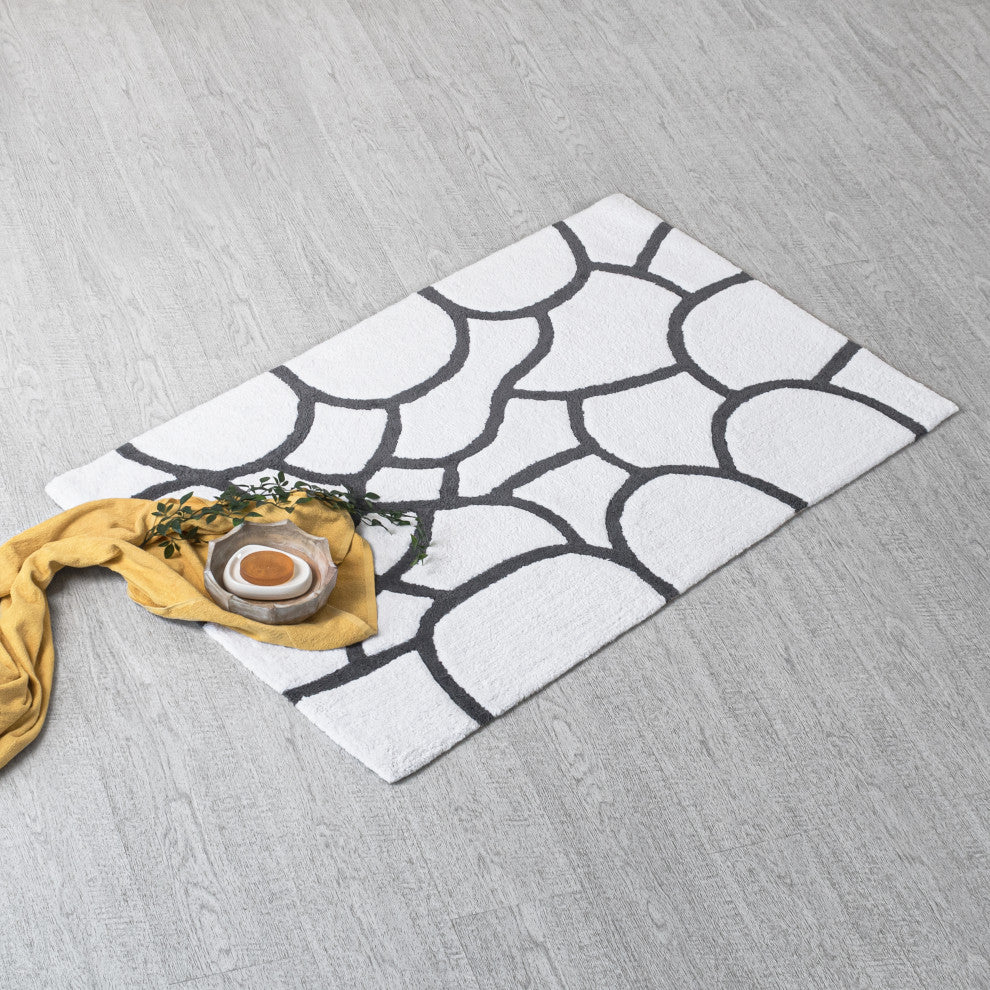Edington Machine Tufted Bath Mat, Gray, 30x50