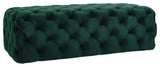 Kaylee Green Velvet Ottoman - Green