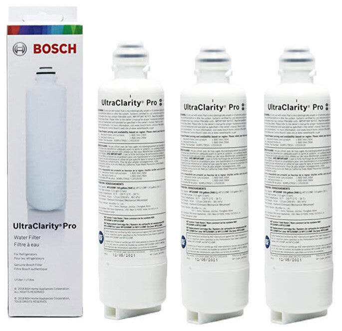 3 Pack Fit Bosch BORPLFTR50, RA450022, REPLFLTR55, UltraClarity Pro Water Filter