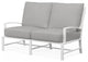 Bristol Aluminum Frame Sunbrella Upholstered Cushions Outdoor Loveseat