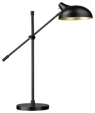 Zlite 1942TL-MB 1-Light Table Lamp, Outer Matte Black, Inner Golden