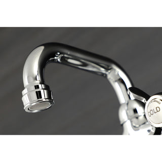 Kingston Brass KS112C Two-Handle Wall Mount Bar Faucet, Polished Chrome