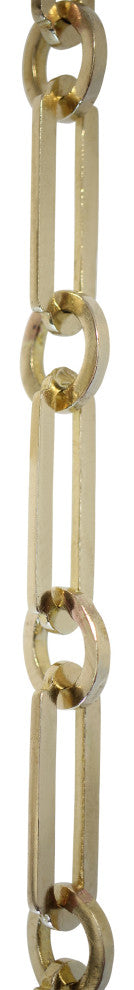 RCH Hardware Brass Rectangle Chandelier Chain, Various Finishes, Polished Brass,