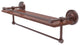 Prestige Regal 22" Wood Shelf with Gallery Rail and Towel Bar, Antique Copper