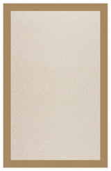 Zoe-White Wicker Machine Tufted Rectangle Rug, Light Gold, 3'x5'