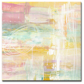 Max+E 'Amber Honey Peach' Canvas Art Print , 30"x30"