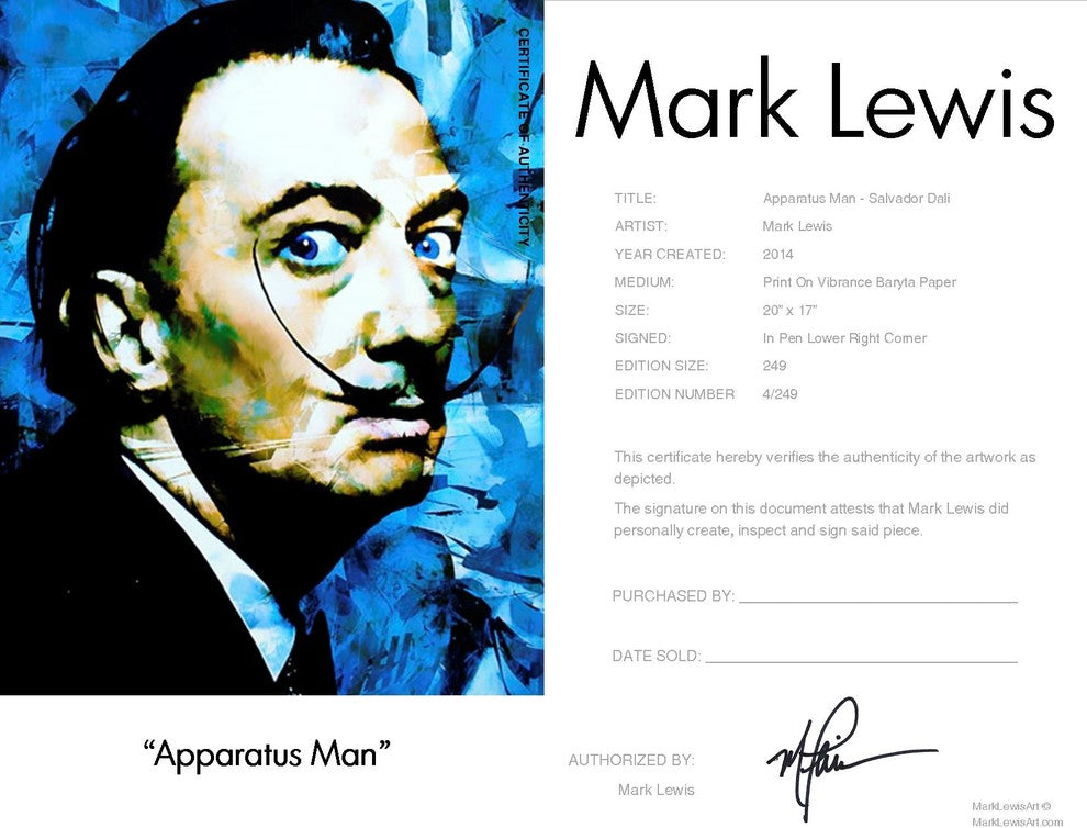 Salvador Dali "Apparatus Man" Art by Mark Lewis
