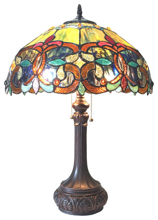 CHLOE Lighting GENESIS Victorian 2-Light Antique Dark Bronze Table Lamp 17"