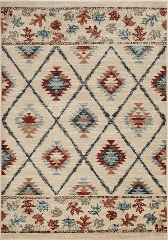 KAS Chester 5632 Ivory Harvest Area Rug, 8'x10'