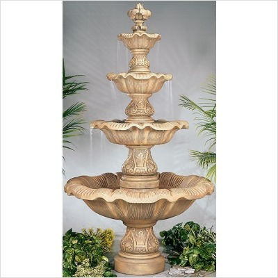 Four-Tier Renaissance Fountain, Ivory