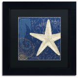 'Coastal Moonlight I Teal' Matted Framed Canvas Art by Pela Studio