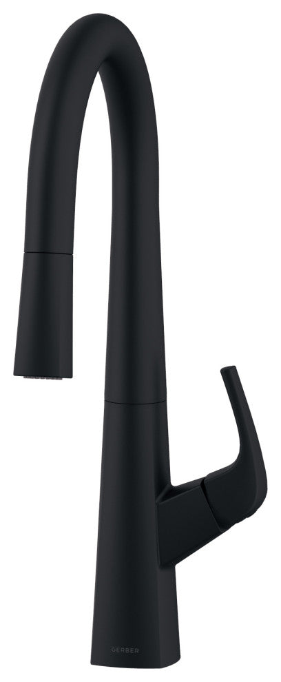 Vaughn Single Handle Pull-Down Kitchen Faucet, Satin Black