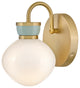 Lark Lucy Small Single Light Sconce, Lacquered Brass